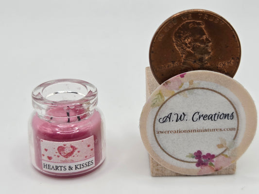 3 Wick Candle - Pink Hearts & Kisses