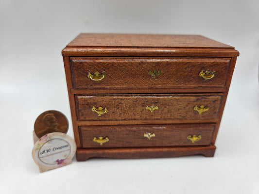 The House of Miniatures 3 Drawer Chest - #40011 Assembled