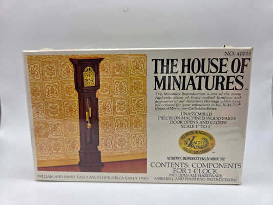 The House of Miniatures Kit - William & Mary Tall Case Clock #40018