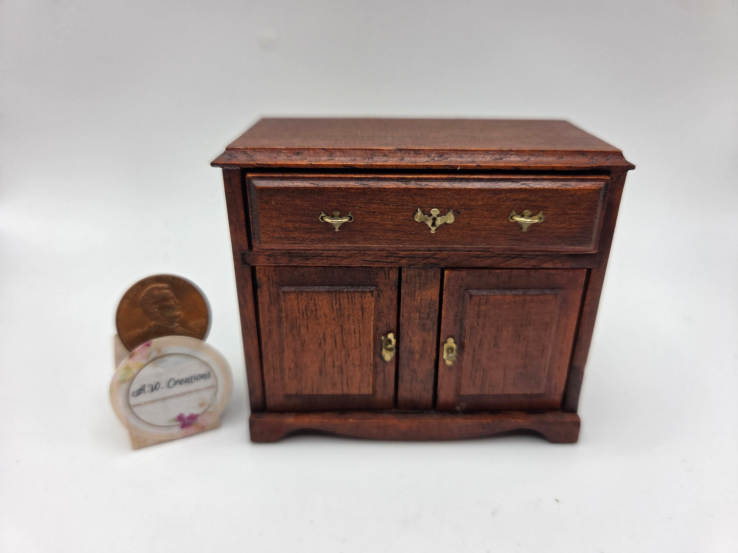 The House of Miniatures Chippendale Hutch Cabinet - #40003 Assembled