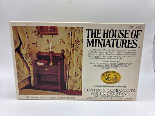 The House of Miniatures Kit -Chippendale Night Stand #40012