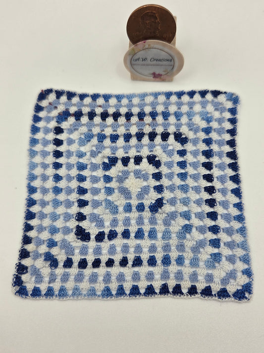 Crochet Afghan - Varigated Blues