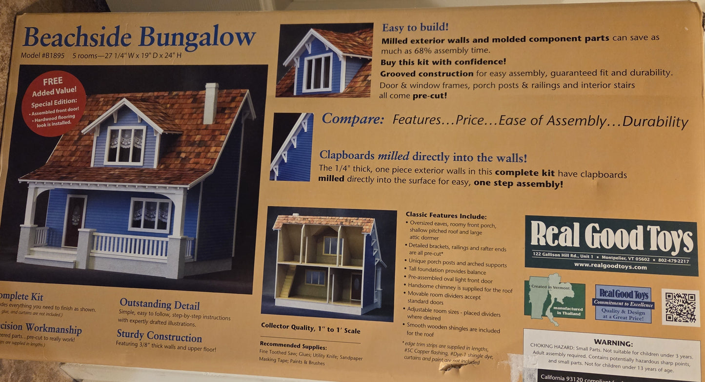 Beachside Bungalow Dollhouse Kit