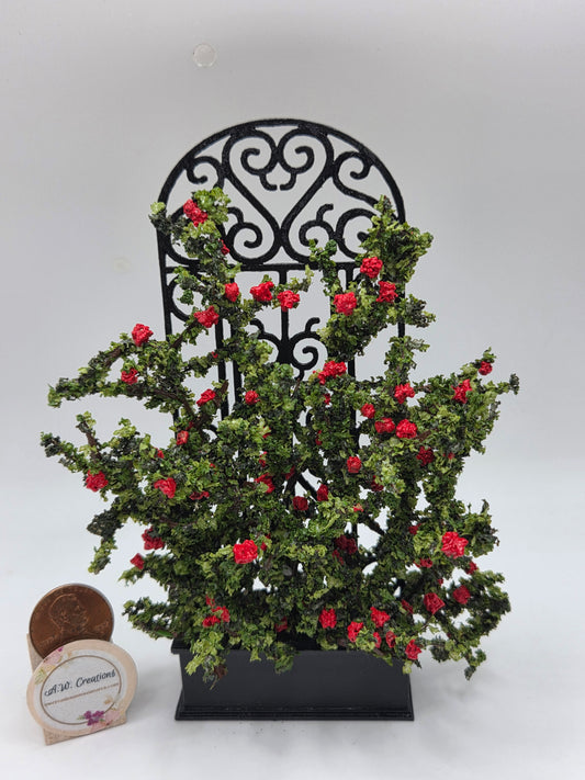 Black Trellis - Red Rose Bush