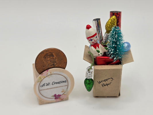 Box of Christmas Decorations