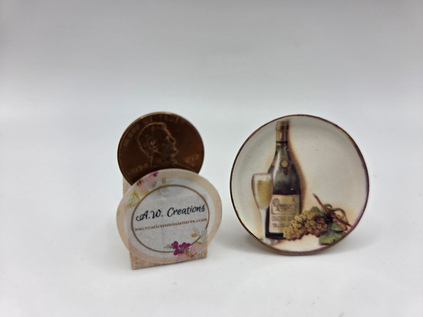 Ceramic Plate - Wine Bottle