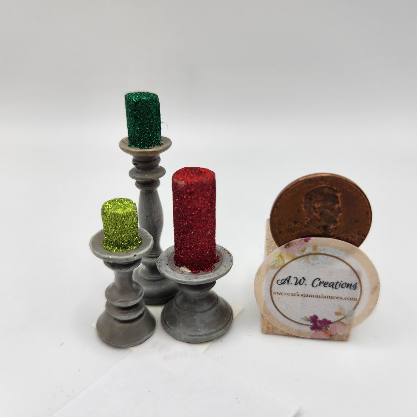 Candlestick Trio - Green, Red & Green