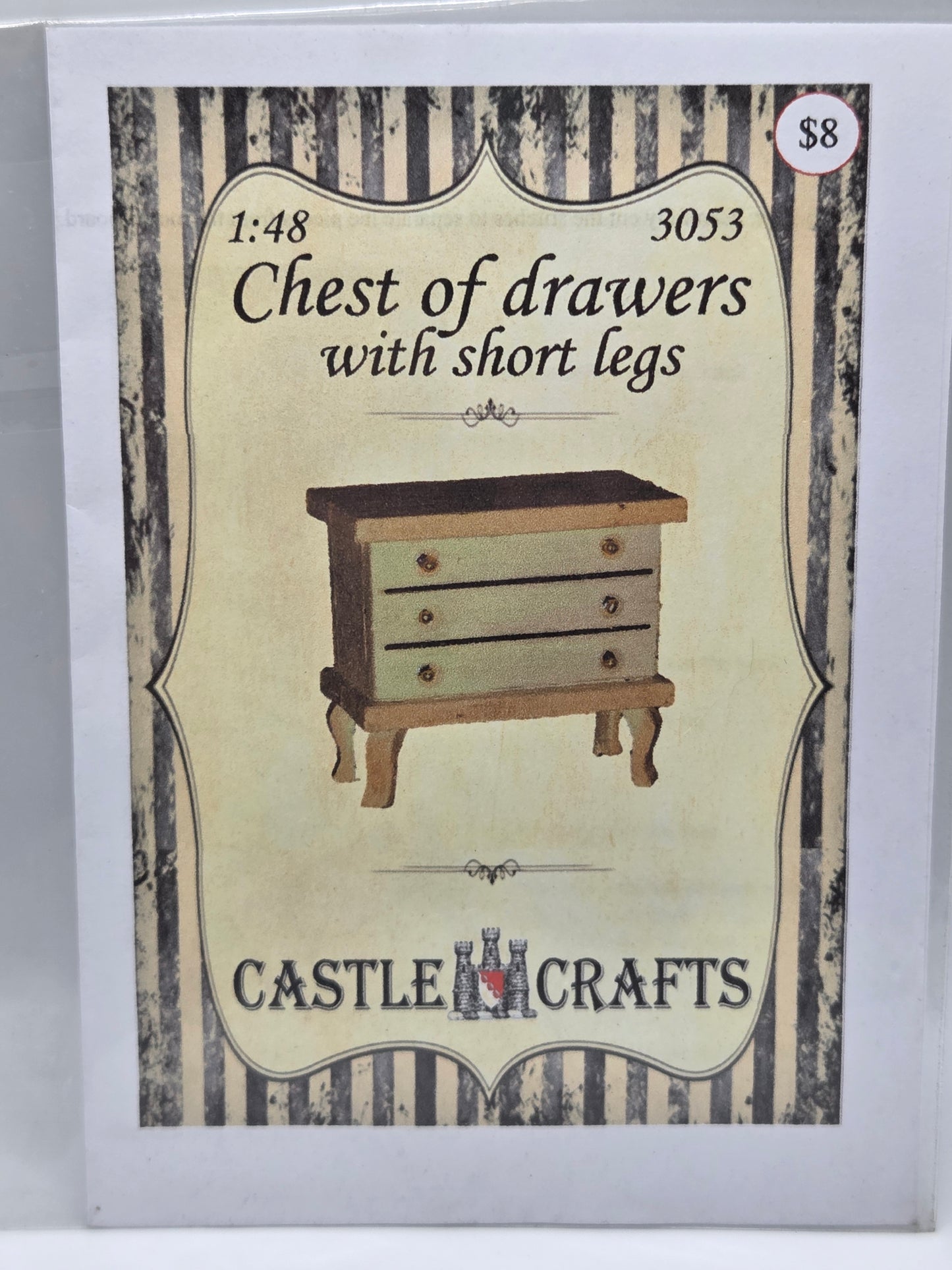 Kit - Chest of Drawers Short Legs 1:48 #3053
