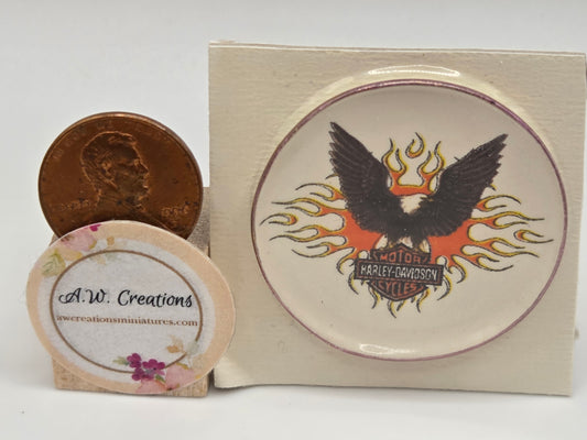 Ceramic Plate - Harley Davidson Eagle