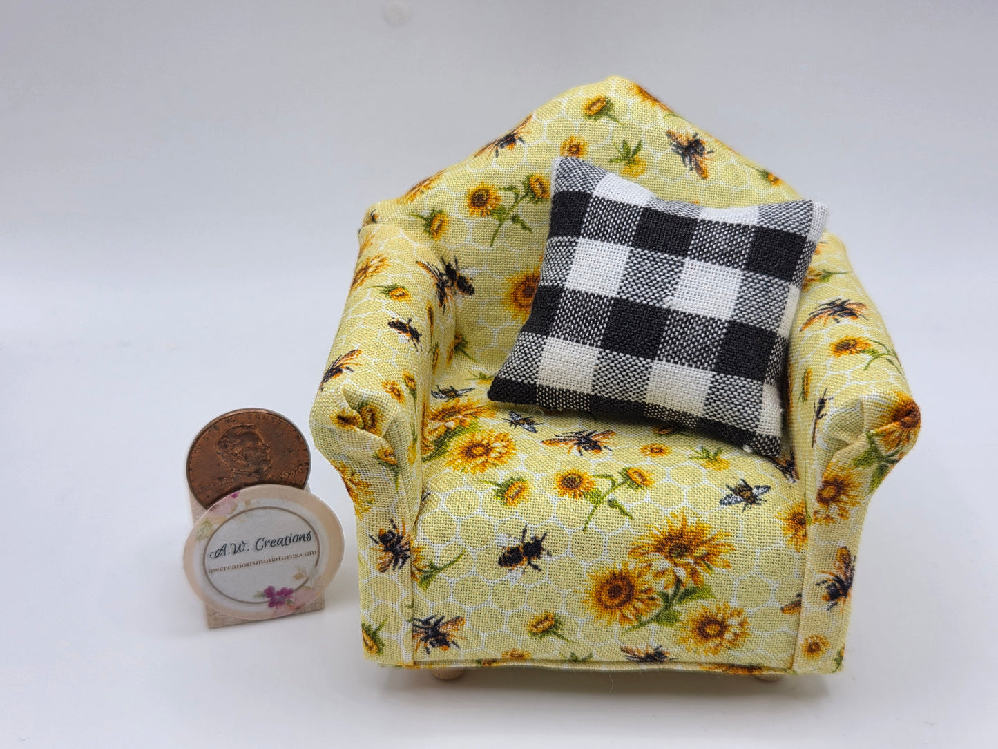 Club Chair - Sunflowers & Bees