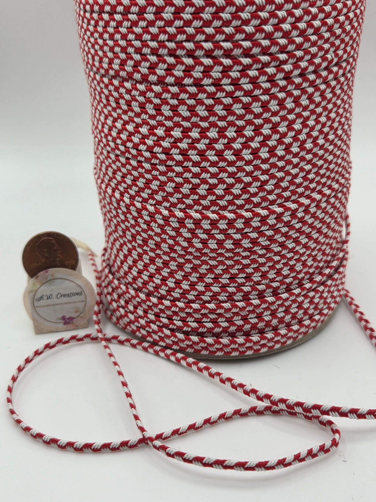 Checkered Braid - Brite Red/White #25858