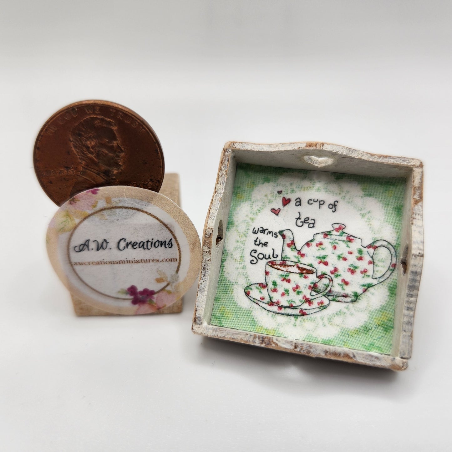 Heart Tray - Cherry Tea Pot