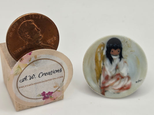 DeGrazia Miniature Plate - A Little Prayer - The Christmas Angel