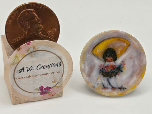 DeGrazia Miniature Plate - Flower Boy