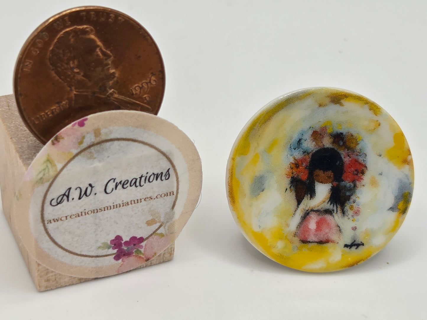 DeGrazia Miniature Plate - Flower Girl