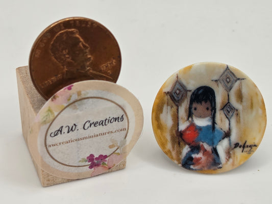 DeGrazia Miniature Plate - Heavenly Blessings