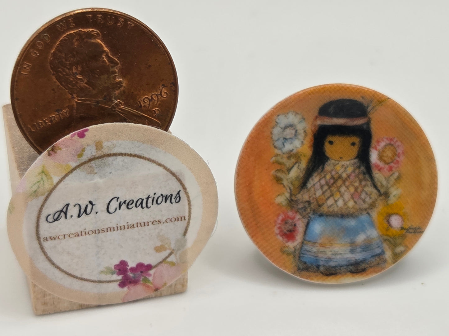DeGrazia Miniature Plate - Little Cocopah Indian Girl