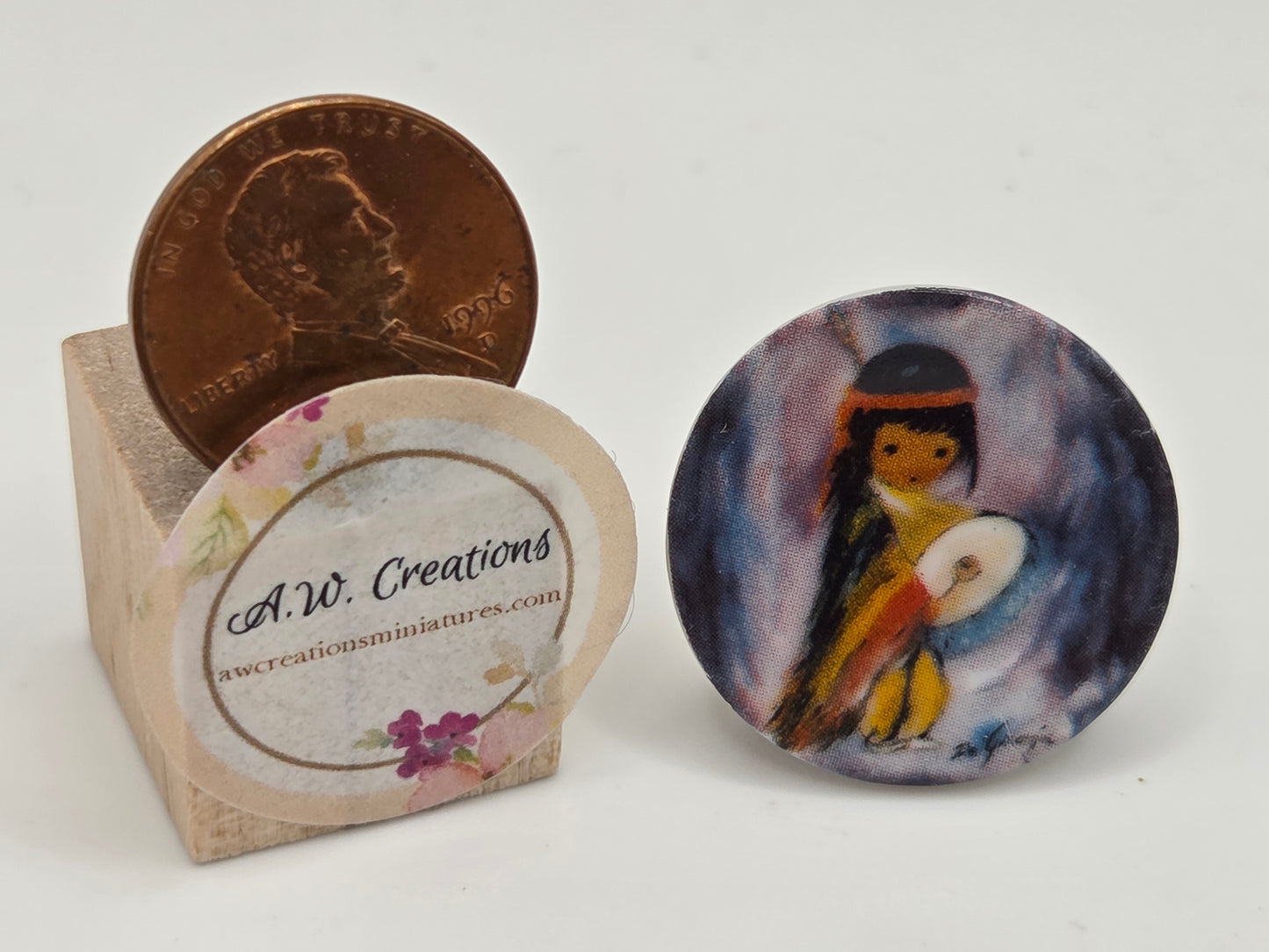 DeGrazia Miniature Plate - Little Pima Indian Drummer Boy