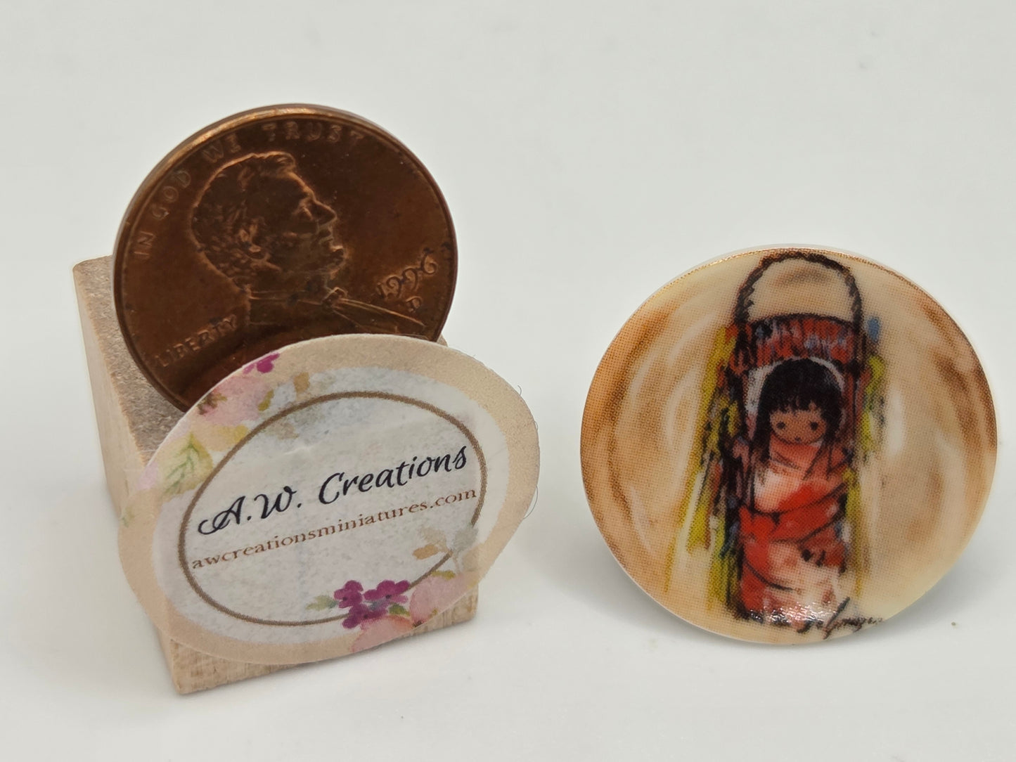 DeGrazia Miniature Plate - Pink Papoose