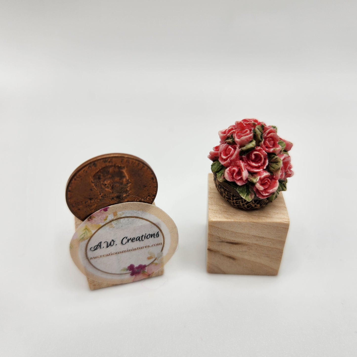 Basket of Roses - Dark Pink