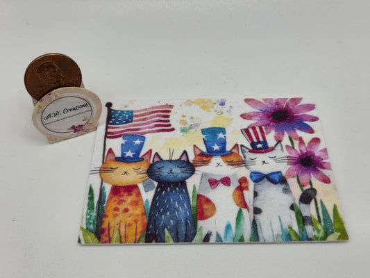 Door Mat - Patriotic Cats