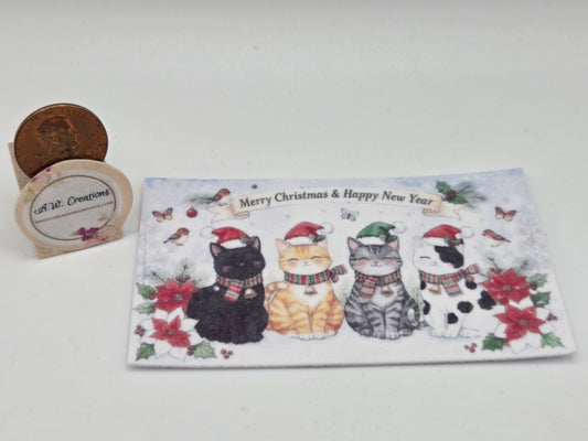 Door Mat - Cats Merry Christmas