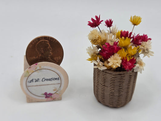 Dried Flower Arrangement in Basket