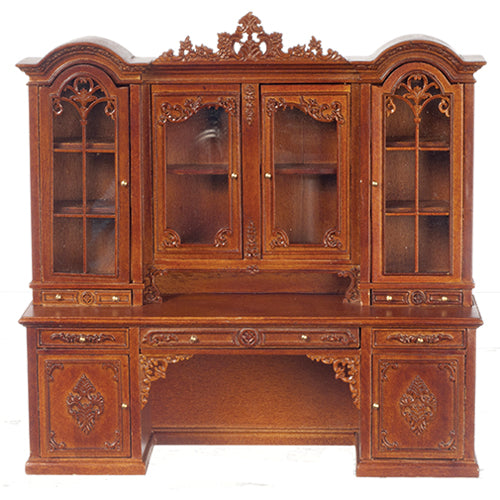 Elaborate Desk with Hutch - Walnut