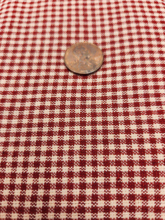 Fabric - Red & Tan Gingham