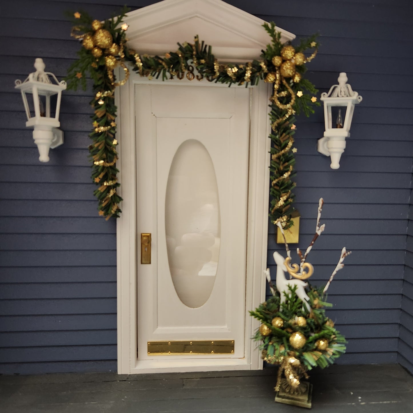 Christmas Door Decor - Gold Stars
