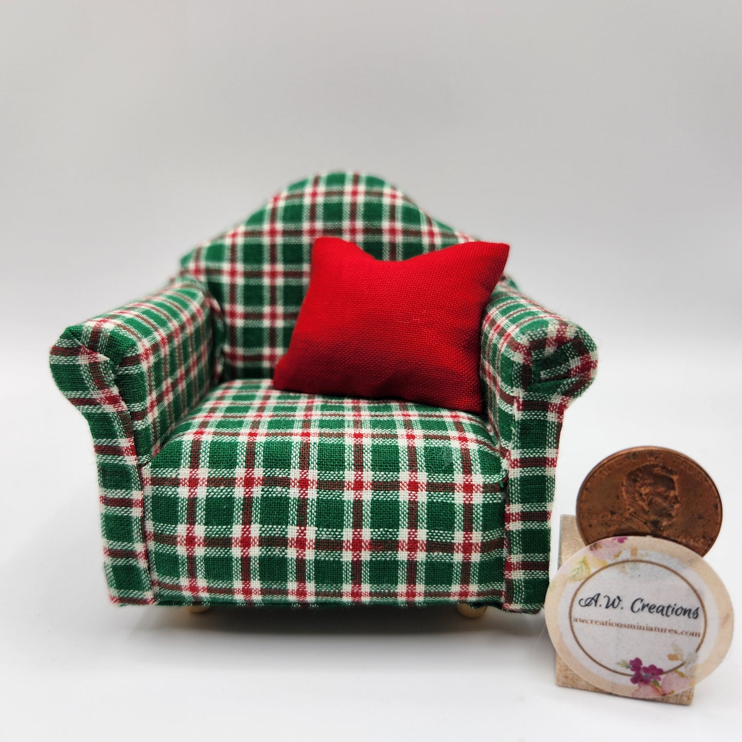 Club Chair - Green Plaid