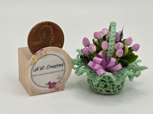 Basket of Tulips - Green