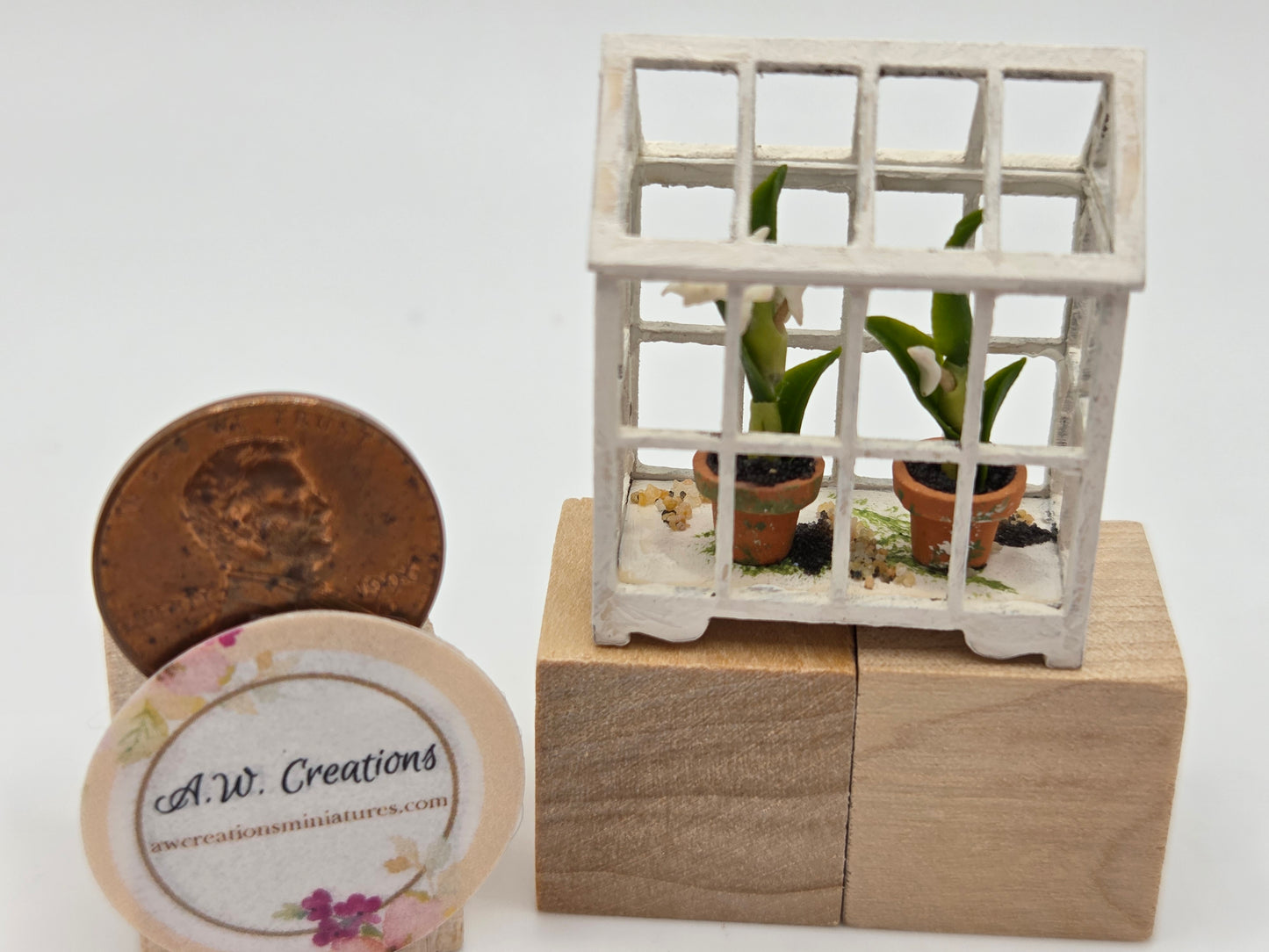 Terrarium - White with Orchids 1:24