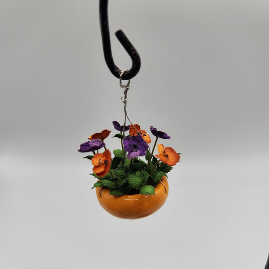 Hanging Pansy - Orange & Purple