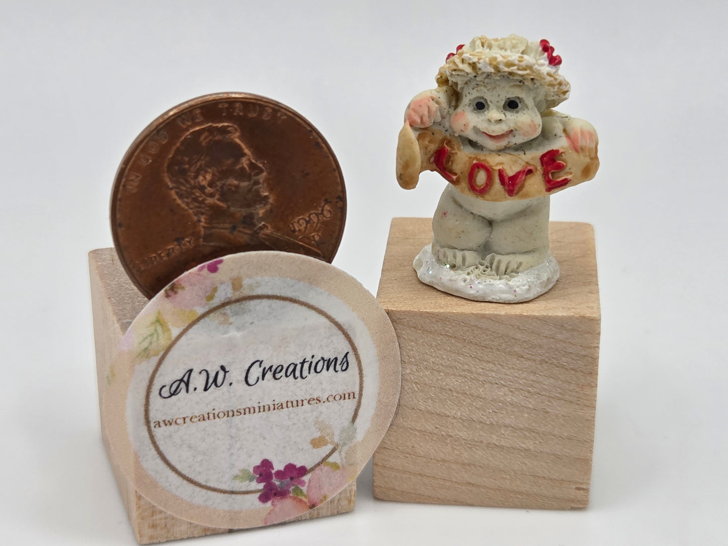 Mini Snow Cherub - Love