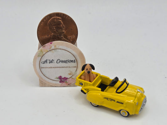Miniature Pedal Pusher - Dump Truck with Dog