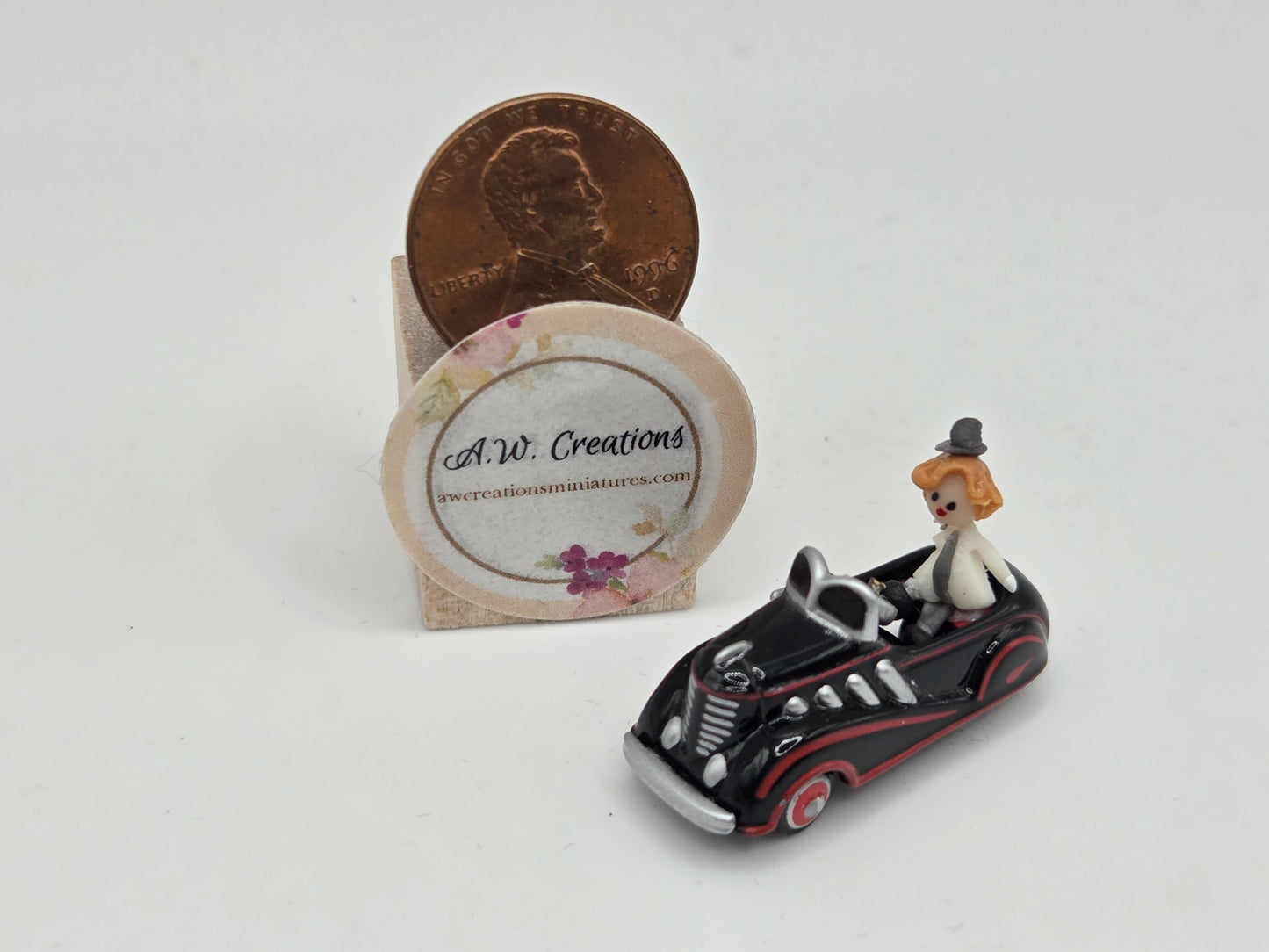 Miniature Pedal Pusher - Murray Steelcraft Auburn with Man in Hat