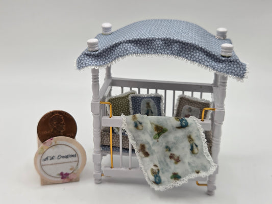 Canopy Crib - Blue Rabbit 1:24