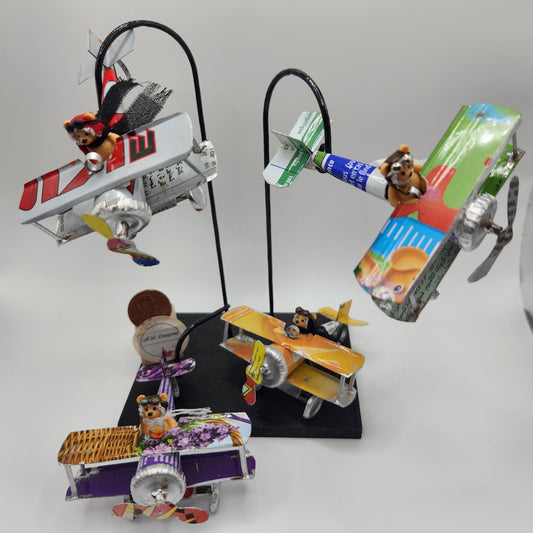 Airplane with Teddy Bear Aviator