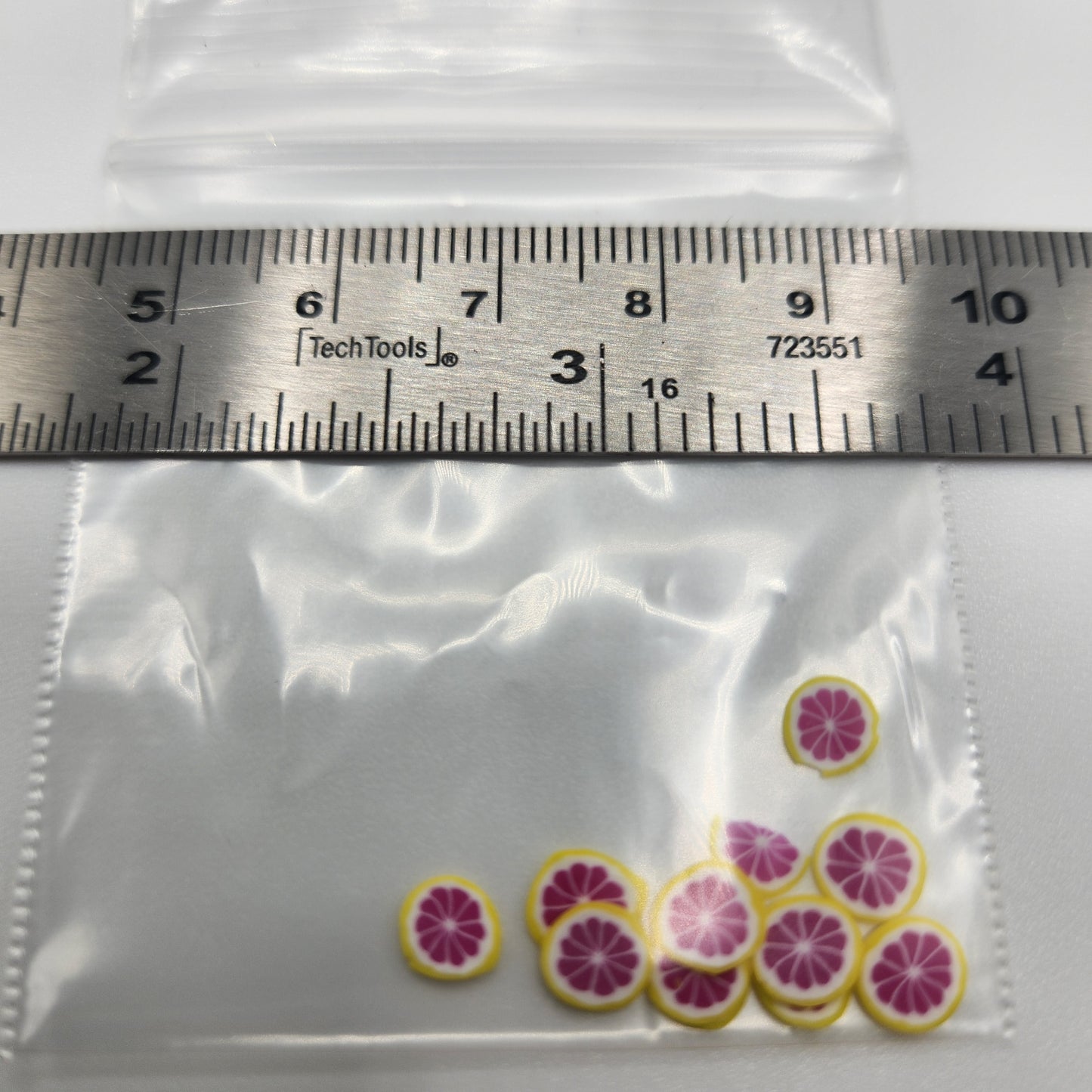 Polymer Clay - Grapefruit Slices Dark Pink