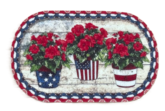 Rug - Patriotic Geranium Planters
