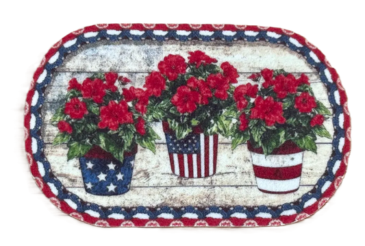 Rug - Patriotic Geranium Planters