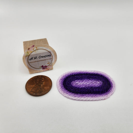 Rug - Small Oval Variegated Purple