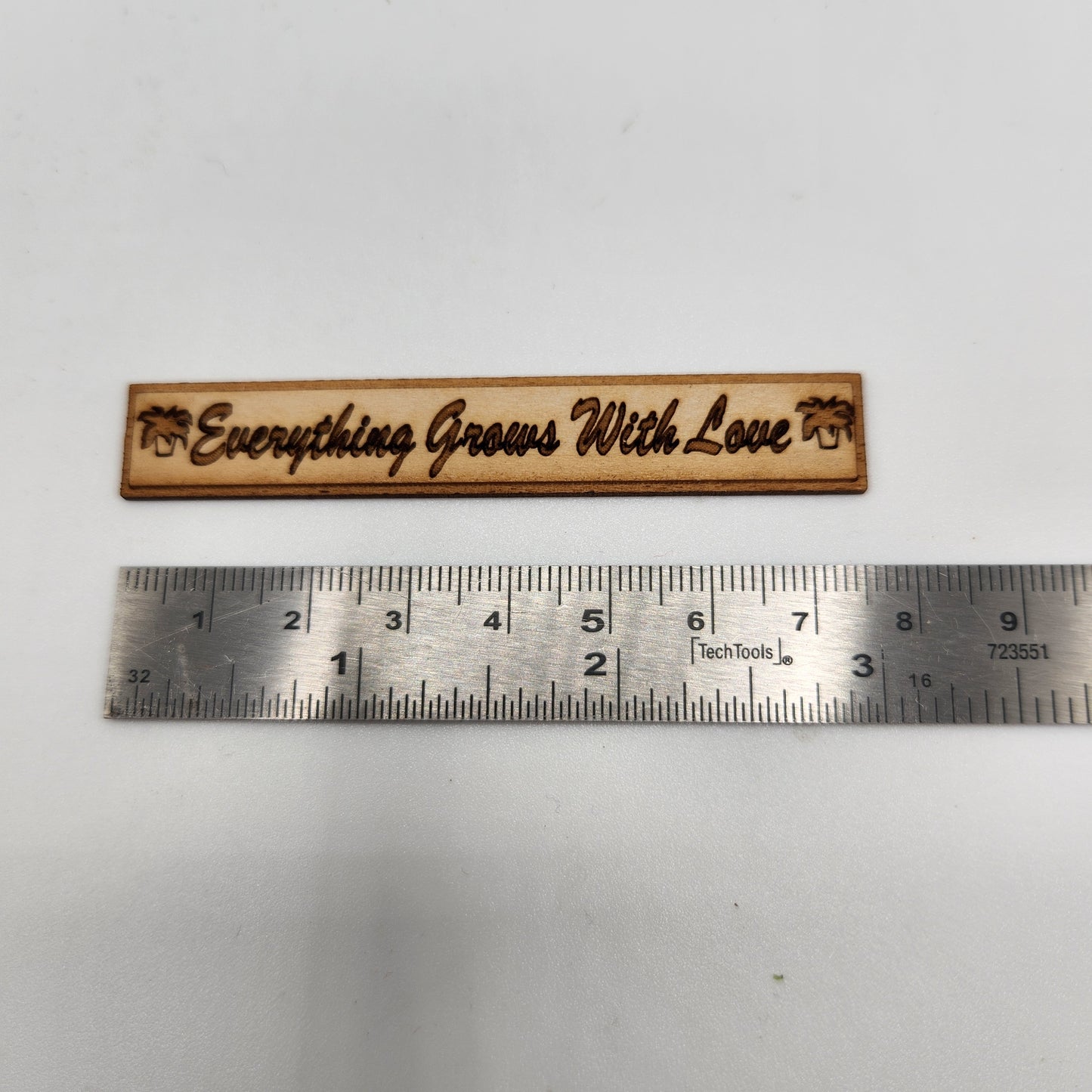 Wooden Sign - Everything Grows with Love