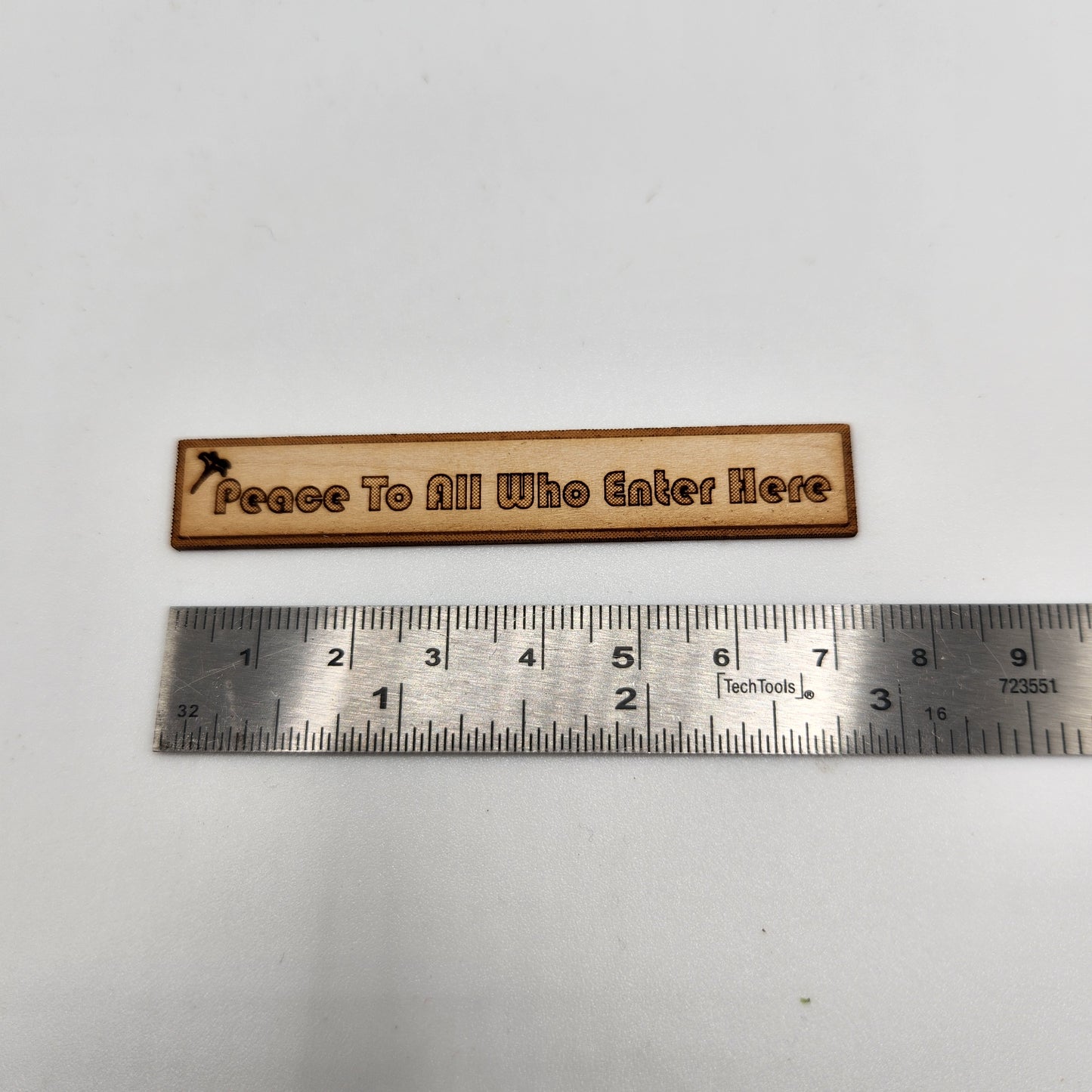 Wooden Sign - Peace To All Who Enter Here