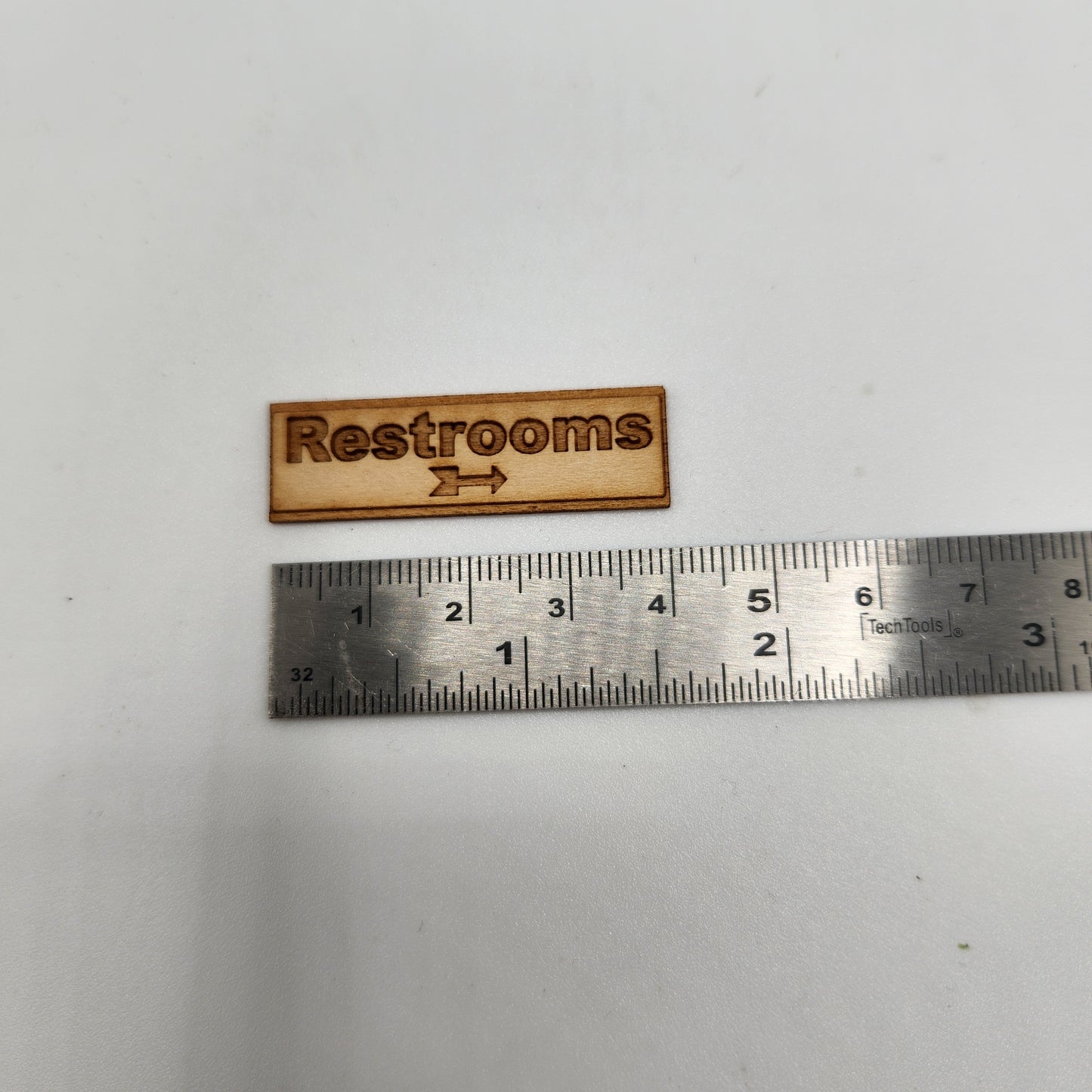 Wooden Sign - Restroom