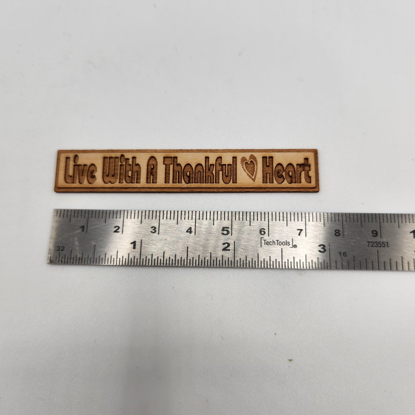 Wooden Sign - Live with a Thankful Heart