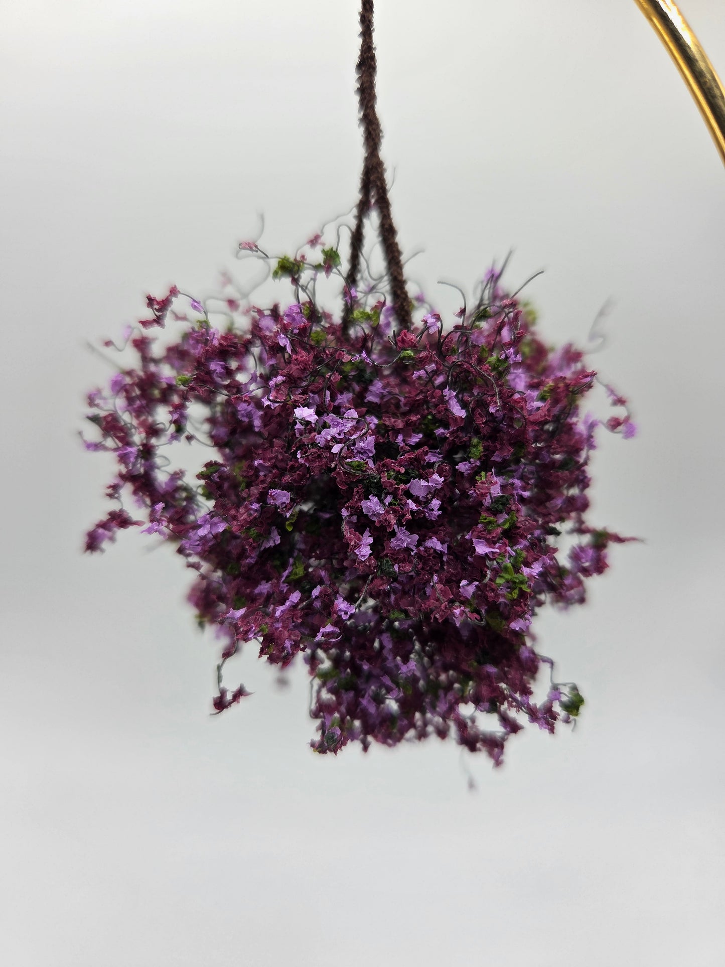 Small Hanging Plant - Burgundy Mauve