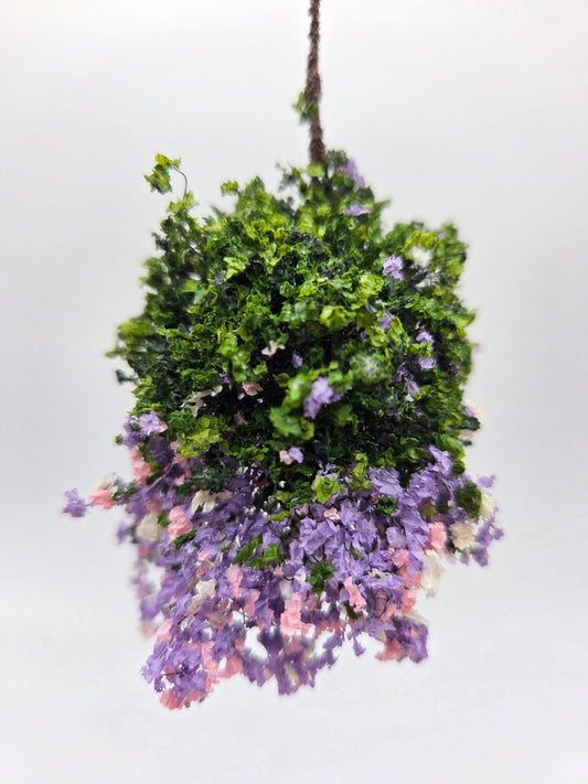 Small Hanging Plant - White, PInk & Lavender