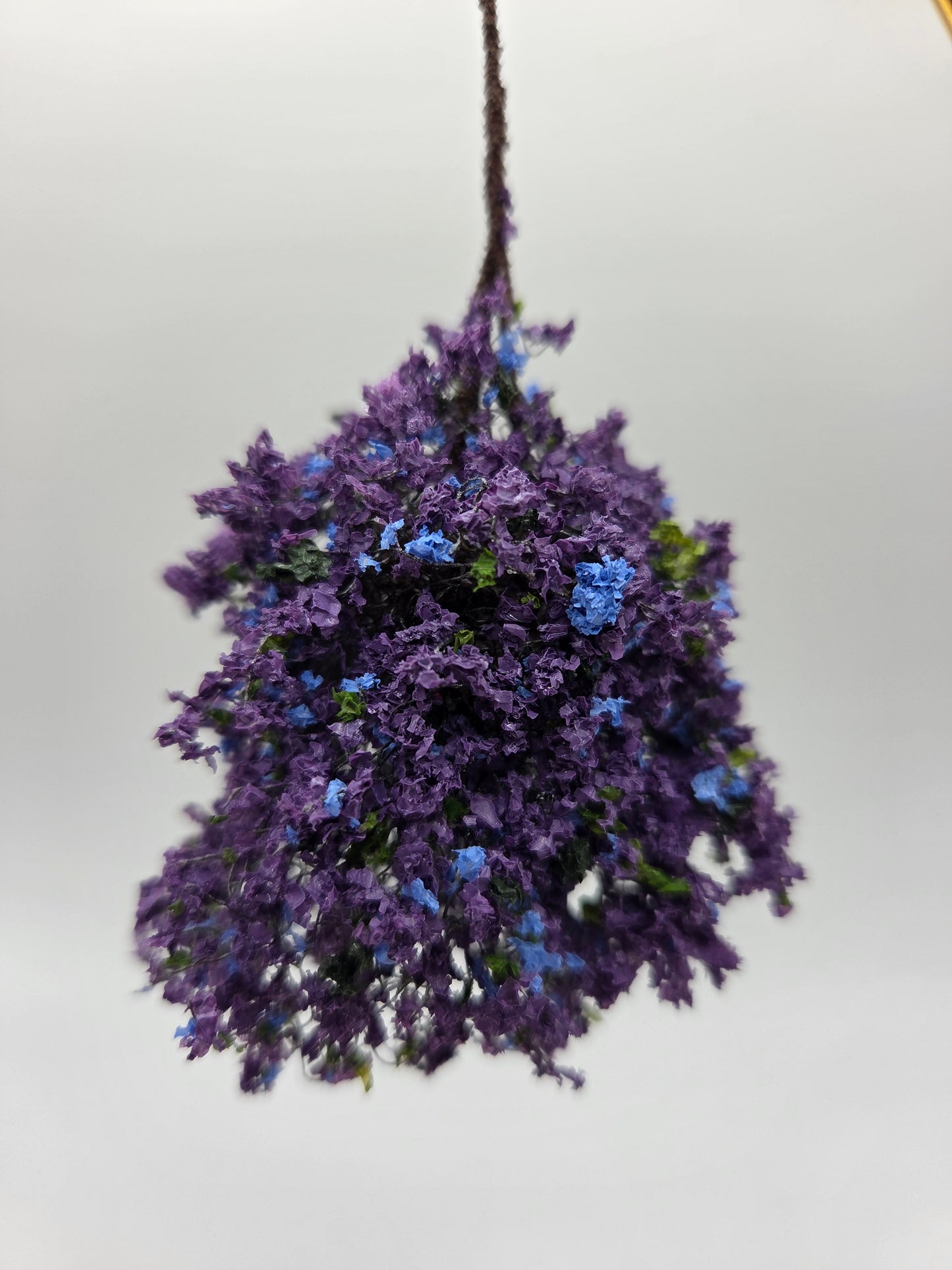 Small Hanging Plant - Purple & Blue